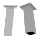 HAGO24 Tischbeine Set 4 Stück Möbelfuß schräg 96° Stahl weiß 8x8cm 30cm Couchtischbank DIY Tischgestell Schraubfüße