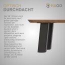 HAGO24 Tischbeine Set 4 Stück Möbelfuß schräg 96° Stahl grau 8x8cm 30cm Couchtischbank DIY Tischgestell Schraubfüße