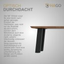 HAGO24 Tischbeine Set 4 Stück Möbelfuß schräg 96° Stahl schwarz 8x8cm 42cm Couchtischbank DIY Tischgestell Schraubfüße