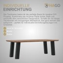 HAGO24 Tischbeine Set 4 Stück Möbelfuß schräg 96° Stahl schwarz 8x8cm 42cm Couchtischbank DIY Tischgestell Schraubfüße