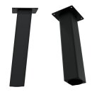 HAGO24 Tischbeine Set 4 Stück Möbelfuß schräg 96° Stahl schwarz 8x8cm 42cm Couchtischbank DIY Tischgestell Schraubfüße