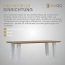 HAGO24 Tischbeine Set 4 Stück Möbelfuß schräg 96° Stahl weiß 8x8cm 42cm Couchtischbank DIY Tischgestell Schraubfüße