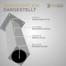 HAGO24 Tischbeine Set 4 Stück Möbelfuß schräg 96° Stahl weiß 8x8cm 42cm Couchtischbank DIY Tischgestell Schraubfüße