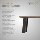 HAGO24 Tischbeine Set 4 Stück Möbelfuß schräg 96° Stahl grau 8x8cm 42cm Couchtischbank DIY Tischgestell Schraubfüße