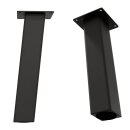 HAGO24 Tischbeine Set 4 Stück Möbelfuß schräg 96° Stahl grau 8x8cm 42cm Couchtischbank DIY Tischgestell Schraubfüße