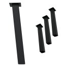 HAGO24 Tischbeine Set 4 Stück Möbelfuß schräg 96° Stahl schwarz 8x8cm 72cm Couchtischbank DIY Tischgestell Schraubfüße