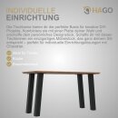 HAGO24 Tischbeine Set 4 Stück Möbelfuß schräg 96° Stahl schwarz 8x8cm 72cm Couchtischbank DIY Tischgestell Schraubfüße