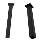 HAGO24 Tischbeine Set 4 Stück Möbelfuß schräg 96° Stahl schwarz 8x8cm 72cm Couchtischbank DIY Tischgestell Schraubfüße