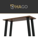 HAGO24 Tischbeine Set 4 Stück Möbelfuß schräg 96° Stahl schwarz 8x8cm 72cm Couchtischbank DIY Tischgestell Schraubfüße