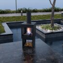 HAGO24 Gartenkamin eckig Terrassenofen Gartenofen Stahl...