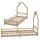 HAGO24 Kinderbett Hausbett Spielbett Massivholz 90x200cm Kiefer Lattenrost Natur Einzelbett Rausfallschutz Dachform Kinderzimmer