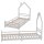 HAGO24 Kinderbett Hausbett Spielbett Massivholz 90x200cm Kiefer Lattenrost Weiß Einzelbett Rausfallschutz Dachform Kinderzimmer