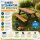 HAGO24 Kindersitzgarnitur Kindersitzbank Spieltisch Tannenholz Kunststoffschale Gartensitzgruppe Picknickbank Sonnenschirmloch kindgerechtes Design Stabilität