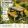 HAGO24 Kindersitzgarnitur Kindersitzbank Spieltisch Tannenholz Kunststoffschale Gartensitzgruppe Picknickbank Sonnenschirmloch kindgerechtes Design Stabilität