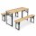 HAGO24 Kindersitzgruppe Picknickbank Gartenbank Bierzeltgarnitur Klappbank Sitzgarnitur Tannenholz Stahlgestell Outdoor Kinder platzsparend klappbar