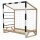 HAGO24 Kinderbett Fußballtor Kiefernholz 80x160cm Tornetz Kletterstangen Lattenrost Holzrahmen Schwarz Weiß Belastbar 80kg