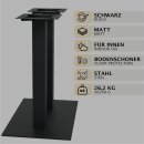 HAGO24 Tischgestell Doppelbein Tischuntergestell DIY Tischfuß Gastro Esstisch Stahl Schwarz matt 70x72cm Bodenschutz Indoor