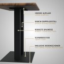 HAGO24 Tischgestell Doppelbein Tischuntergestell DIY Tischfuß Gastro Esstisch Stahl Schwarz matt 70x72cm Bodenschutz Indoor