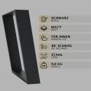 HAGO24 Tischkufen 2er Set 80 Grad schräg Tischbeine Schwarz 40x43cm Stahl Bankgestell Bankbeine DIY Möbelgestell
