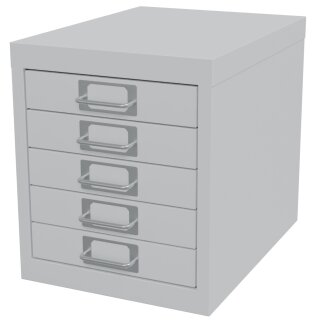 HAGO24 Aktenschrank Weiß Schubladenschrank 5 Schubladen Stahlschrank Schreibtisch Organizer DIN A4 Etikettenhalter Bürocontainer Homeoffice Ablagefach Dokumentenschrank