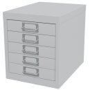 HAGO24 Aktenschrank Weiß Schubladenschrank 5 Schubladen Stahlschrank Schreibtisch Organizer DIN A4 Etikettenhalter Bürocontainer Homeoffice Ablagefach Dokumentenschrank
