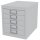 HAGO24 Aktenschrank Weiß Schubladenschrank 5 Schubladen Stahlschrank Schreibtisch Organizer DIN A4 Etikettenhalter Bürocontainer Homeoffice Ablagefach Dokumentenschrank