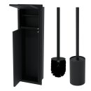HAGO24 WC Modul Edelstahl Schwarz Schlitz Einbauschrank...