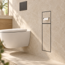 HAGO24 WC Modul Edelstahl Schwarz Schlitz Einbauschrank...