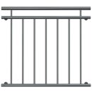 HAGO24 Französischer Balkon Fenstergitter Geländer Edelstahl Stabgeländer 100x90cm Julietbalustrade Scheinbalkon Vorstellbalkon Brüstungsgitter Austrittsbalkon
