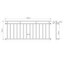 HAGO24 Französischer Balkon Fenstergitter Geländer Stahl Stabgeländer Schwarz 184x90cm Julietbalustrade Scheinbalkon Vorstellbalkon Brüstungsgitter Austrittsbalkon