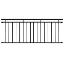 HAGO24 Französischer Balkon Fenstergitter Geländer Stahl Stabgeländer Schwarz 225x90cm Julietbalustrade Scheinbalkon Vorstellbalkon Brüstungsgitter Austrittsbalkon