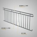 HAGO24 Französischer Balkon Fenstergitter Geländer Edelstahl Stabgeländer 225x90cm Julietbalustrade Scheinbalkon Vorstellbalkon Brüstungsgitter Austrittsbalkon