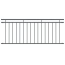 HAGO24 Französischer Balkon Fenstergitter Geländer Edelstahl Stabgeländer 225x90cm Julietbalustrade Scheinbalkon Vorstellbalkon Brüstungsgitter Austrittsbalkon