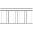 HAGO24 Französischer Balkon Fenstergitter Geländer Stahl Stabgeländer Weiß 184x90cm Julietbalustrade Scheinbalkon Vorstellbalkon Brüstungsgitter Austrittsbalkon