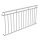HAGO24 Französischer Balkon Fenstergitter Geländer Stahl Stabgeländer Weiß 184x90cm Julietbalustrade Scheinbalkon Vorstellbalkon Brüstungsgitter Austrittsbalkon