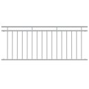 HAGO24 Französischer Balkon Fenstergitter Geländer Stahl Stabgeländer Weiß 225x90cm Julietbalustrade Scheinbalkon Vorstellbalkon Brüstungsgitter Austrittsbalkon