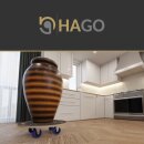 HAGO24 Möbelroller Rollbrett 360° Lenkrollen Transporthilfe rund Ø57cm Multiplex 800kg Gummirollen Griffmulden Siebdruck 2+2 Bremsen