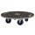 HAGO24 Möbelroller Rollbrett 360° Lenkrollen Transporthilfe rund Ø57cm Multiplex 800kg Gummirollen Griffmulden Siebdruck 2+2 Bremsen