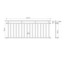 HAGO24 Französischer Balkon Fenstergitter Geländer Stahl Stabgeländer Anthrazit 225x90cm Julietbalustrade Scheinbalkon Vorstellbalkon Brüstungsgitter Austrittsbalkon