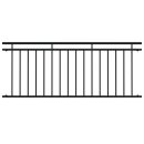 HAGO24 Französischer Balkon Fenstergitter Geländer Stahl Stabgeländer Anthrazit 225x90cm Julietbalustrade Scheinbalkon Vorstellbalkon Brüstungsgitter Austrittsbalkon
