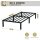 HAGO24 Bettgestell 90x200cm Einzelbett Stahlrahmen Lattenrost Schwarz 24cm Höhe Pulverbeschichtet Gästebett Jugendbett Metallrahmen
