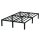 HAGO24 Bettgestell 120x200cm Einzelbett Stahlrahmen Lattenrost Schwarz 24cm Höhe Pulverbeschichtet Gästebett Jugendbett Metallrahmen