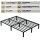 HAGO24 Bettgestell 140x200cm Einzelbett Stahlrahmen Lattenrost Schwarz 24cm Höhe Pulverbeschichtet Gästebett Jugendbett Metallrahmen
