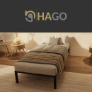 HAGO24 Bettgestell 90x200cm Einzelbett Stahlrahmen Lattenrost Anthrazit 24cm Höhe Pulverbeschichtet Gästebett Jugendbett Metallrahmen