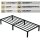 HAGO24 Bettgestell 90x200cm Einzelbett Stahlrahmen Lattenrost Anthrazit 24cm Höhe Pulverbeschichtet Gästebett Jugendbett Metallrahmen