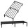HAGO24 Bettgestell 90x200cm Einzelbett Stahlrahmen Lattenrost Anthrazit 24cm Höhe Pulverbeschichtet Gästebett Jugendbett Metallrahmen