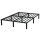 HAGO24 Bettgestell 140x200cm Einzelbett Stahlrahmen Lattenrost Anthrazit 24cm Höhe Pulverbeschichtet Gästebett Jugendbett Metallrahmen