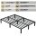 HAGO24 Bettgestell 140x200cm Einzelbett Stahlrahmen Lattenrost Anthrazit 24cm Höhe Pulverbeschichtet Gästebett Jugendbett Metallrahmen