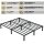 HAGO24 Bettgestell 160x200cm Einzelbett Stahlrahmen Lattenrost Anthrazit 24cm Höhe Pulverbeschichtet Gästebett Jugendbett Metallrahmen