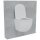 HAGO24 Hänge WC Spülrandlos Tornadospülung Softclose Duroplast WC Sitz Lotuseffekt Keramik Wandhängend Abnehmbar Kurzausführung Weiß Kurz 49cm
